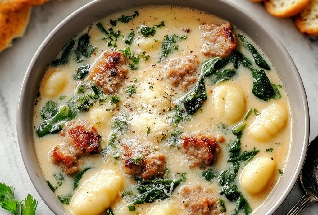 Creamy Sausage and Gnocchi Soup