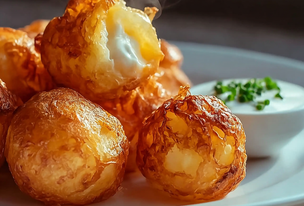 Crispy Potato and Cheese Puffs