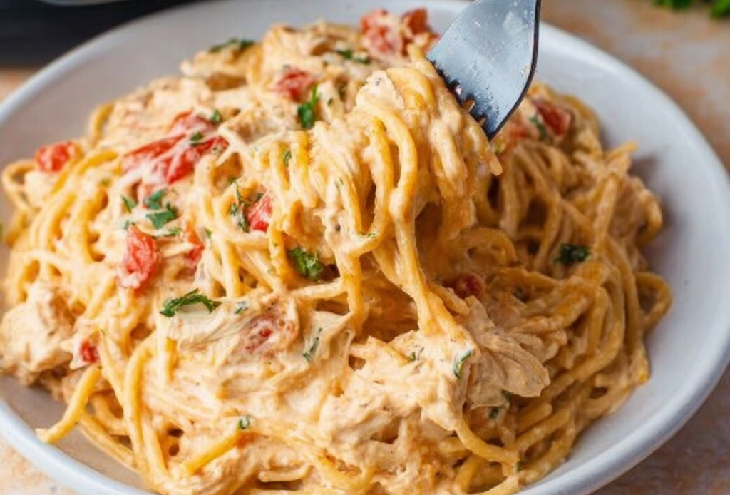 Crockpot Chicken Spaghetti Preparation