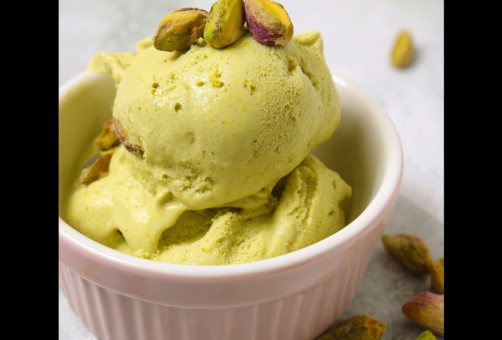 Homemade Pistachio Ice Cream for Ninja Creami