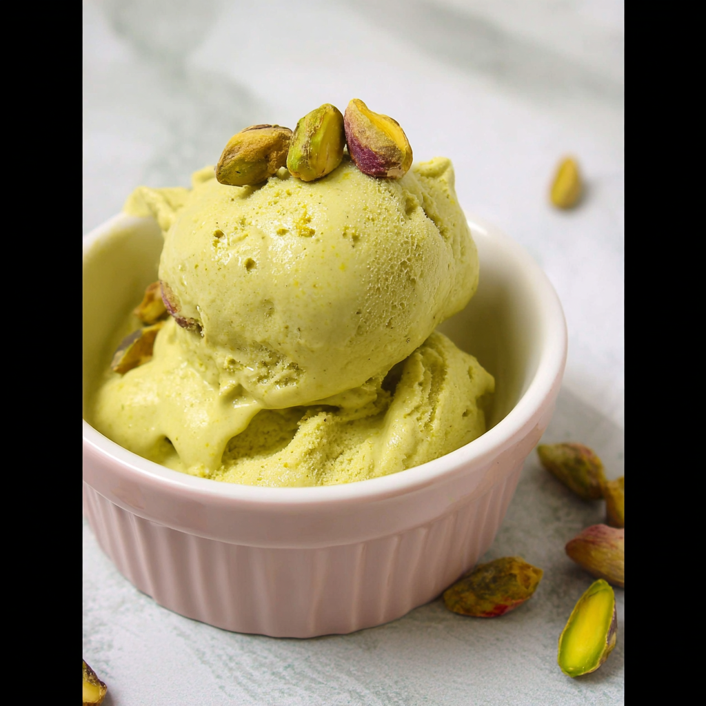 Homemade Pistachio Ice Cream for Ninja Creami