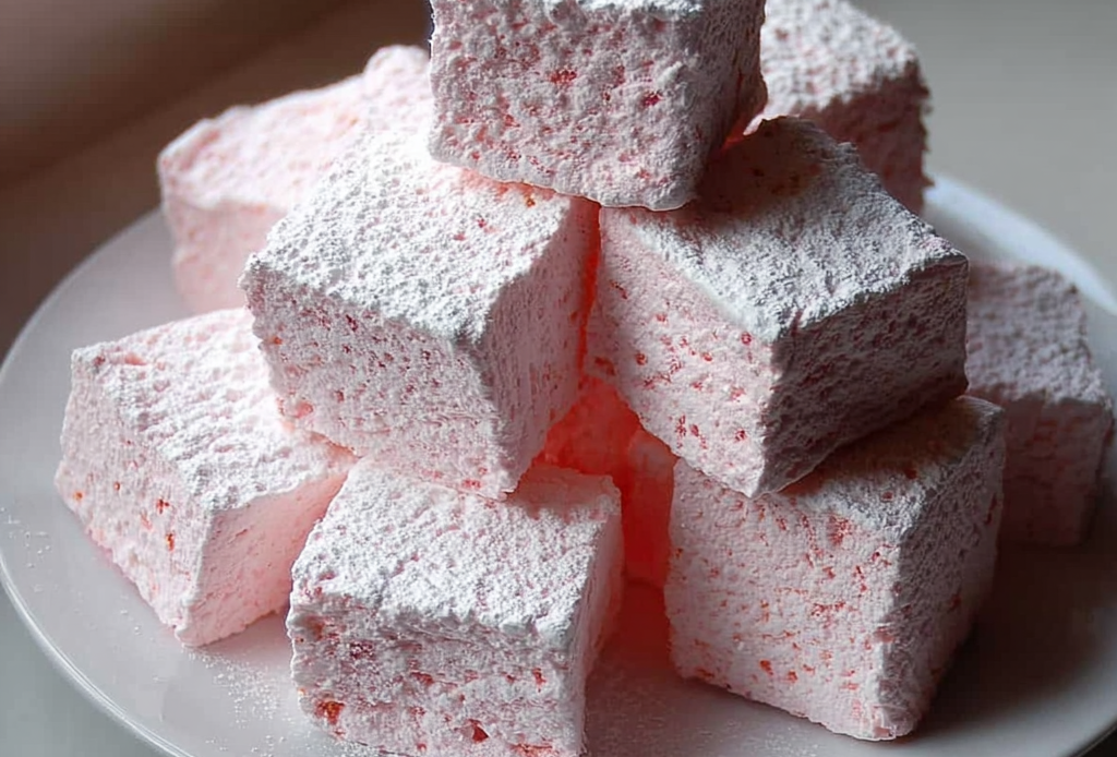 Homemade Strawberry Marshmallows