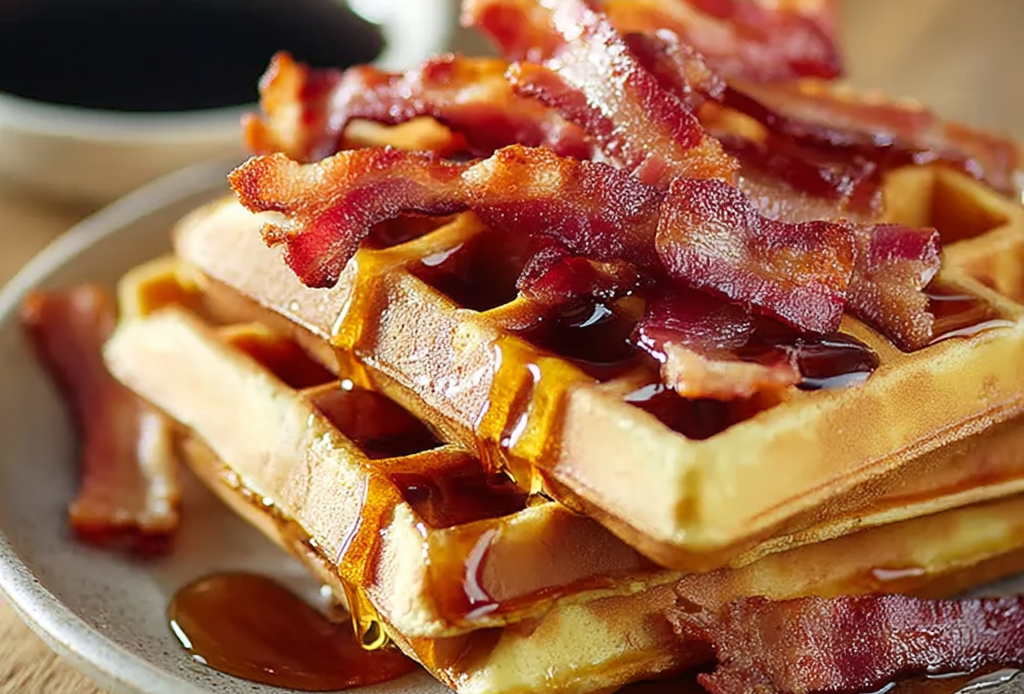 Maple Bacon Breakfast Waffles