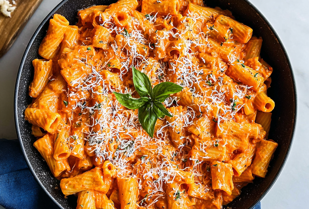 Pasta with a Pink Tomato Cream Sauce