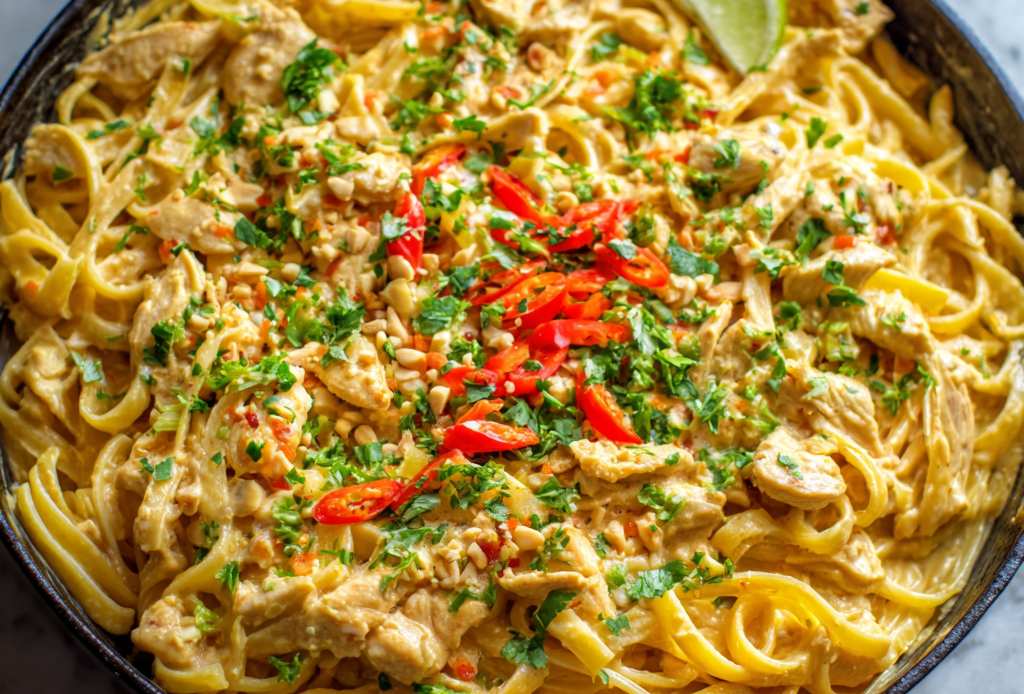 Thai Peanut Chicken Pasta
