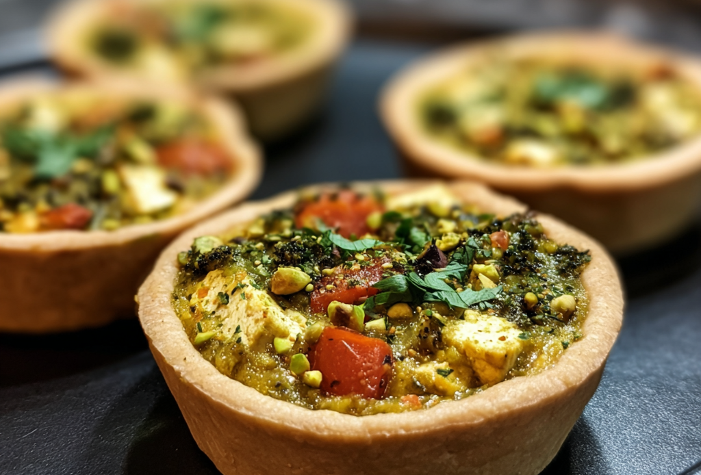 Vegan Tofu and Pistachio Mini Quiches