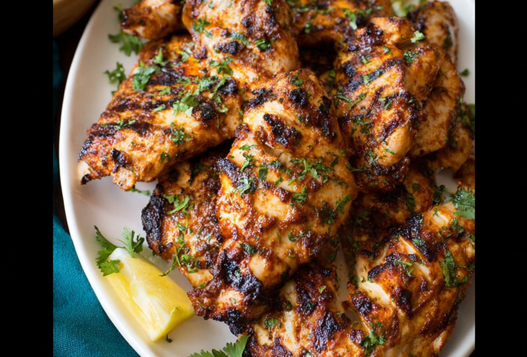 Yogurt-Marinated Chicken with Garlic and Spices