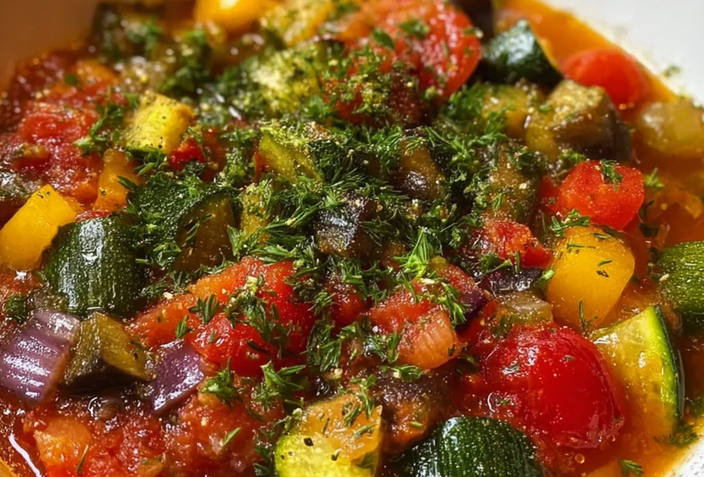 Mediterranean Ratatouille Soup with Herbs